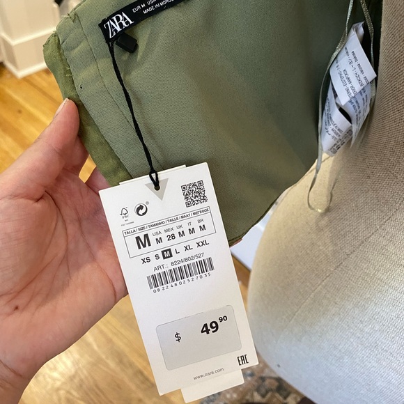 Zara green ruched corset top - Picture 9 of 9